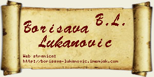 Borisava Lukanović vizit kartica